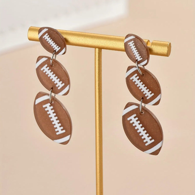 Handmade Polymer Clay Sports Ball Earrings