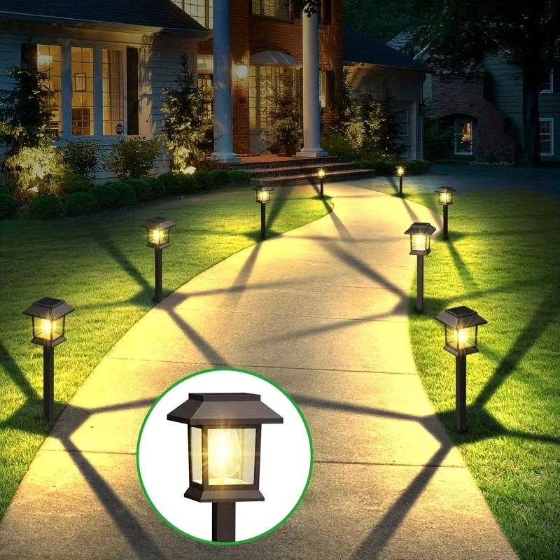 12pcs Super Bright 20-120lm Solar Pathway Lights