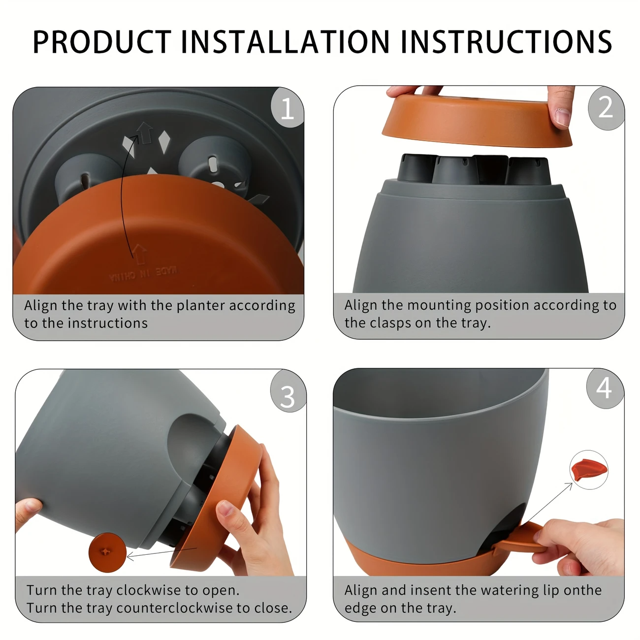 Curved Shape Smart Watering Plant Pots