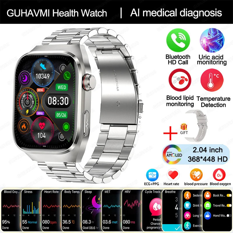 ECG Smart Watch Women BT Call Heart Rate