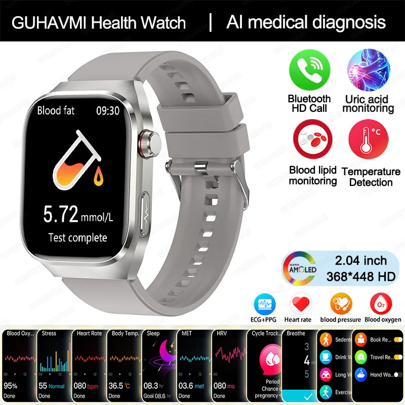 ECG Smart Watch Women BT Call Heart Rate