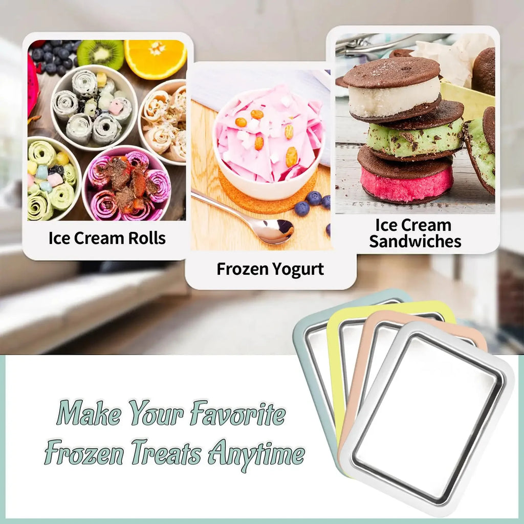 Multifunctional Rolled Ice Cream Maker Pan
