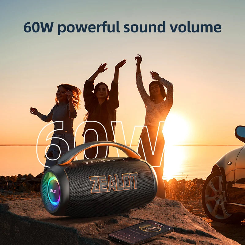 Zealot-P12 Speaker 60W Portable Bluetooth Speaker