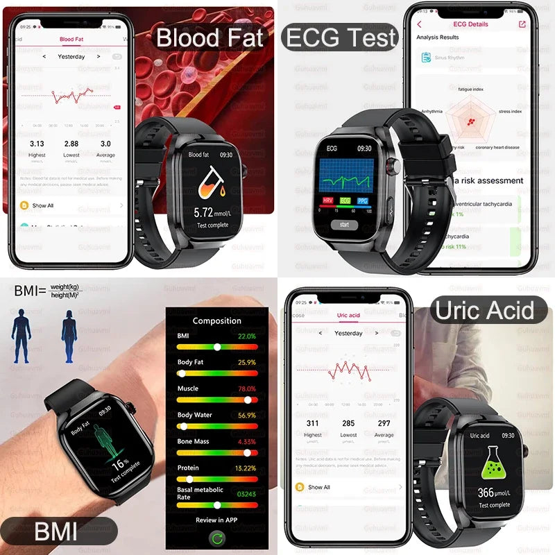 ECG Smart Watch Women BT Call Heart Rate