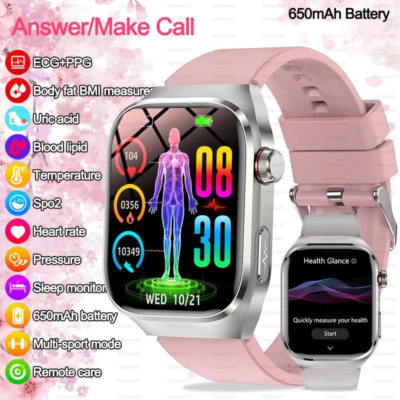 ECG Smart Watch Women BT Call Heart Rate