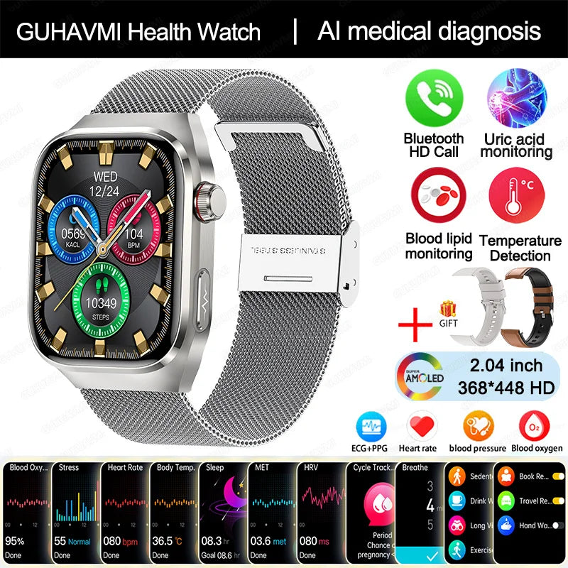 ECG Smart Watch Women BT Call Heart Rate