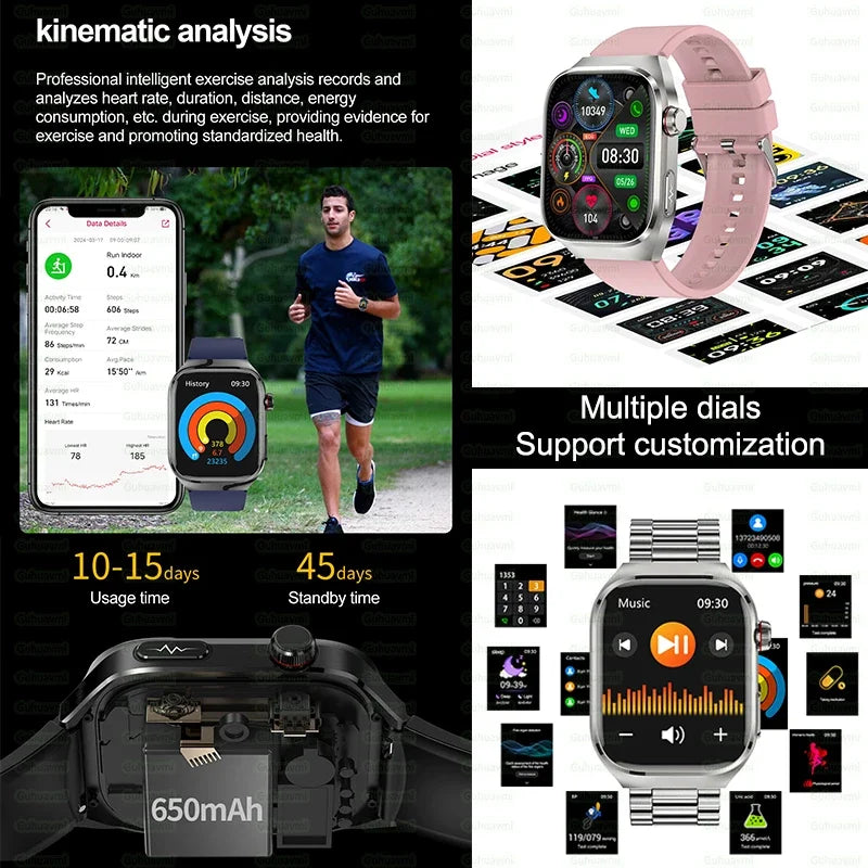 ECG Smart Watch Women BT Call Heart Rate