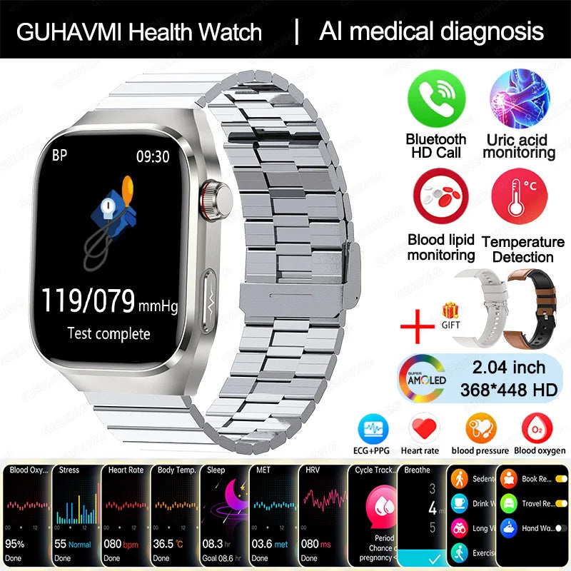 ECG Smart Watch Women BT Call Heart Rate