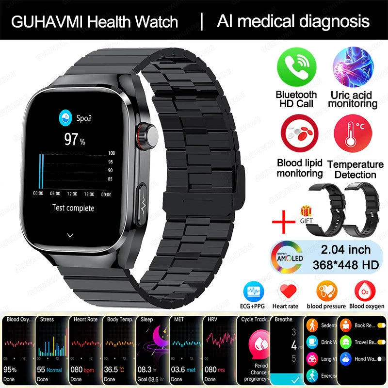ECG Smart Watch Women BT Call Heart Rate