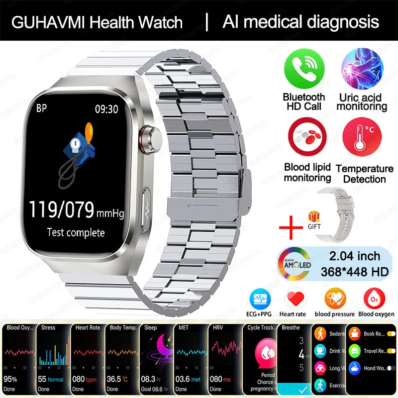 ECG Smart Watch Women BT Call Heart Rate