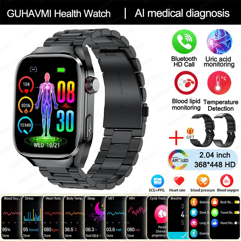 ECG Smart Watch Women BT Call Heart Rate