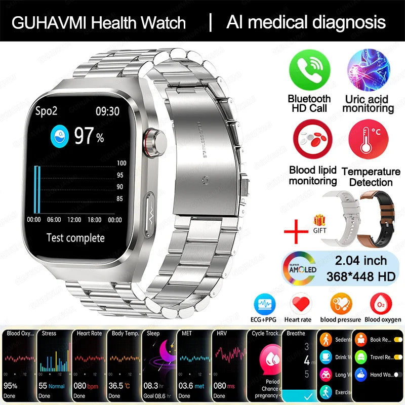 ECG Smart Watch Women BT Call Heart Rate