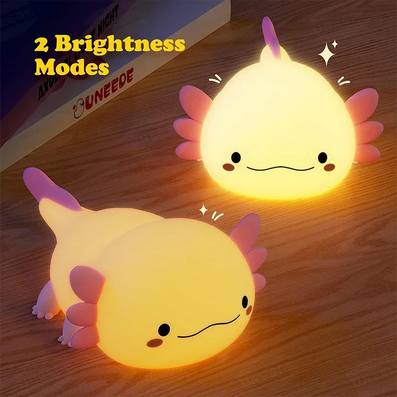 Cute Axolotl Silicone Nursery Sleeping Lamp