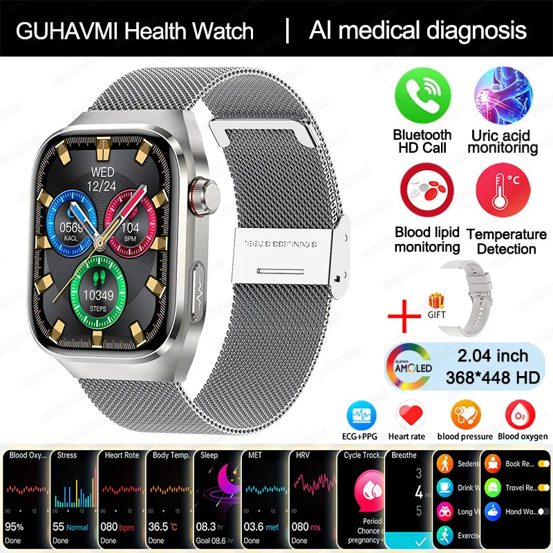 ECG Smart Watch Women BT Call Heart Rate