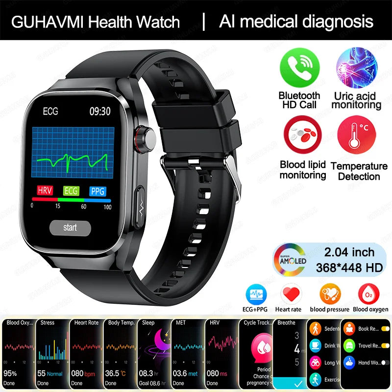 ECG Smart Watch Women BT Call Heart Rate