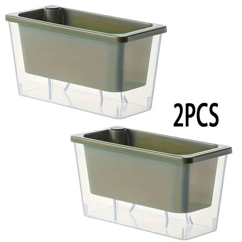 2pcs Square Self-Watering Planters with Reservoir