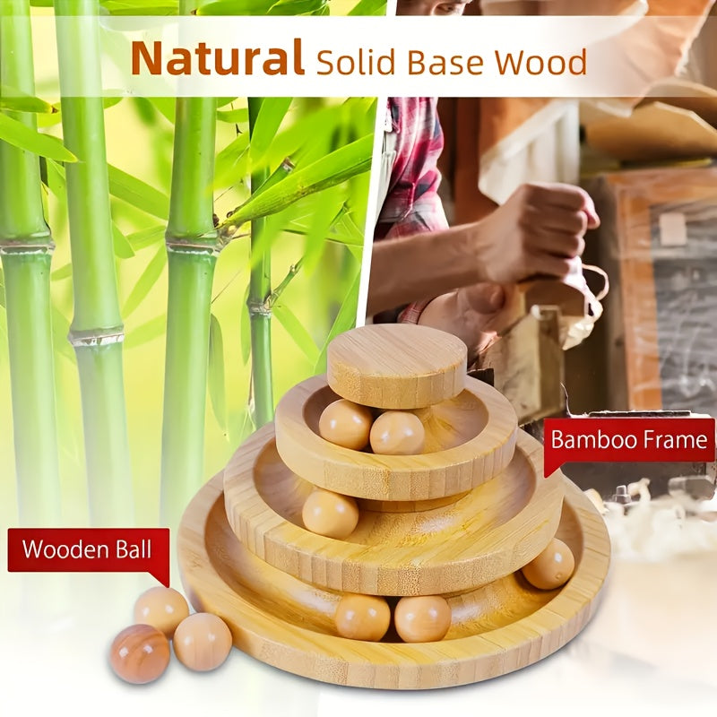 Interactive 3 Layers Cat Ball Tower | Small Cat And Dog Carousel Track Toy