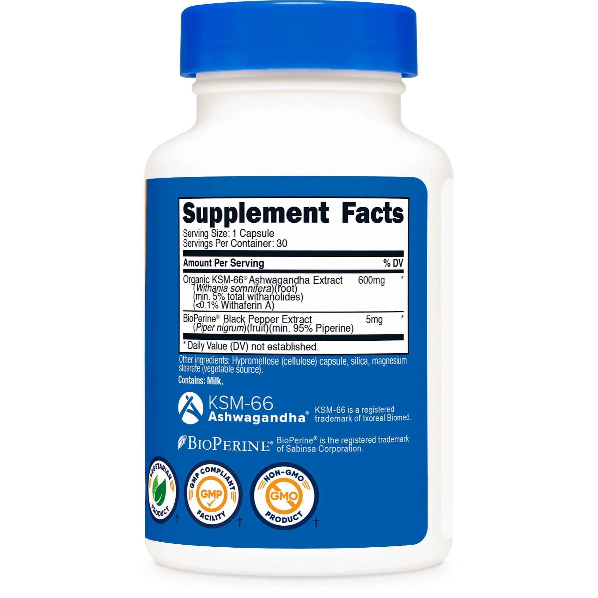 Ashwagandha 600mg 30 Capsules for Unisex